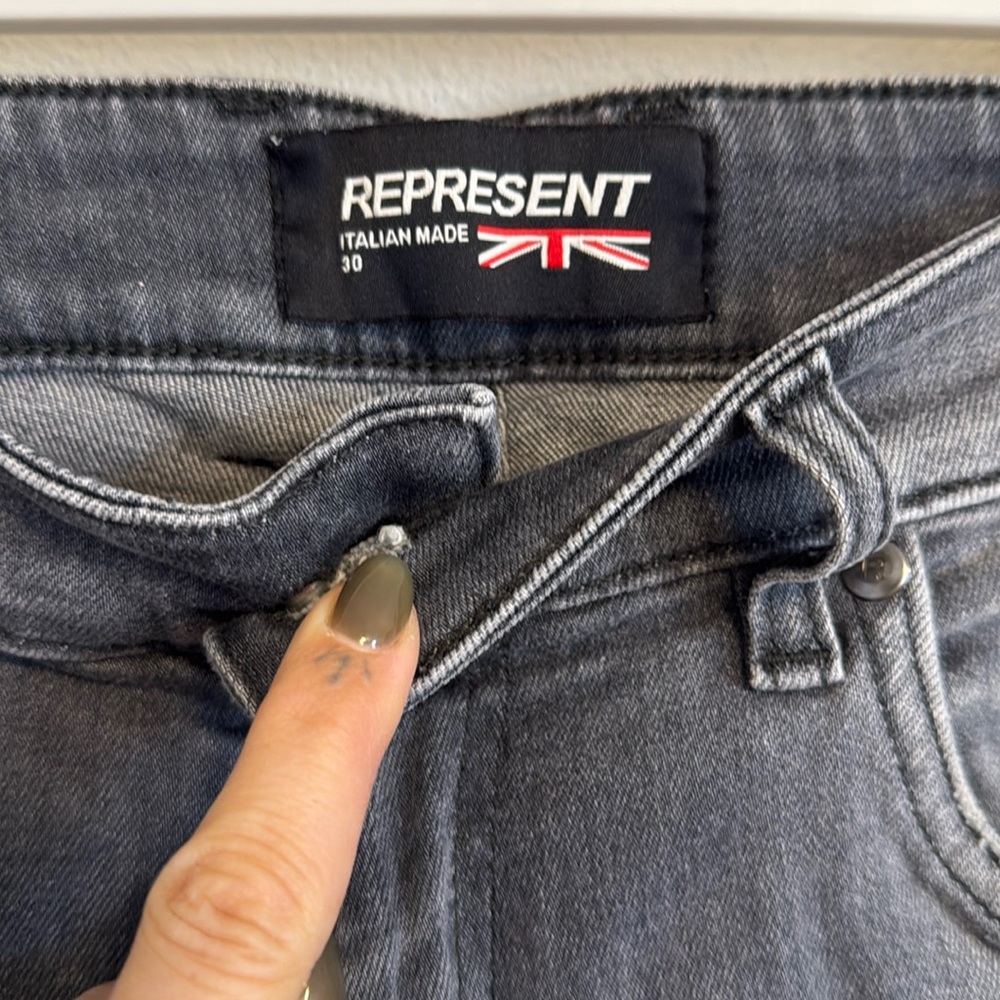 Represent Distressed Skinny Jeans Size 30